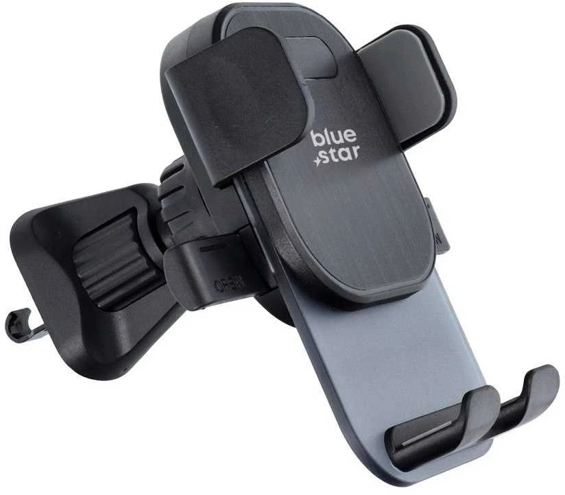 BlueStar Automobilinis telefono laikiklis Blue Star Auto Lock X2 oro išleidimo angos juodas