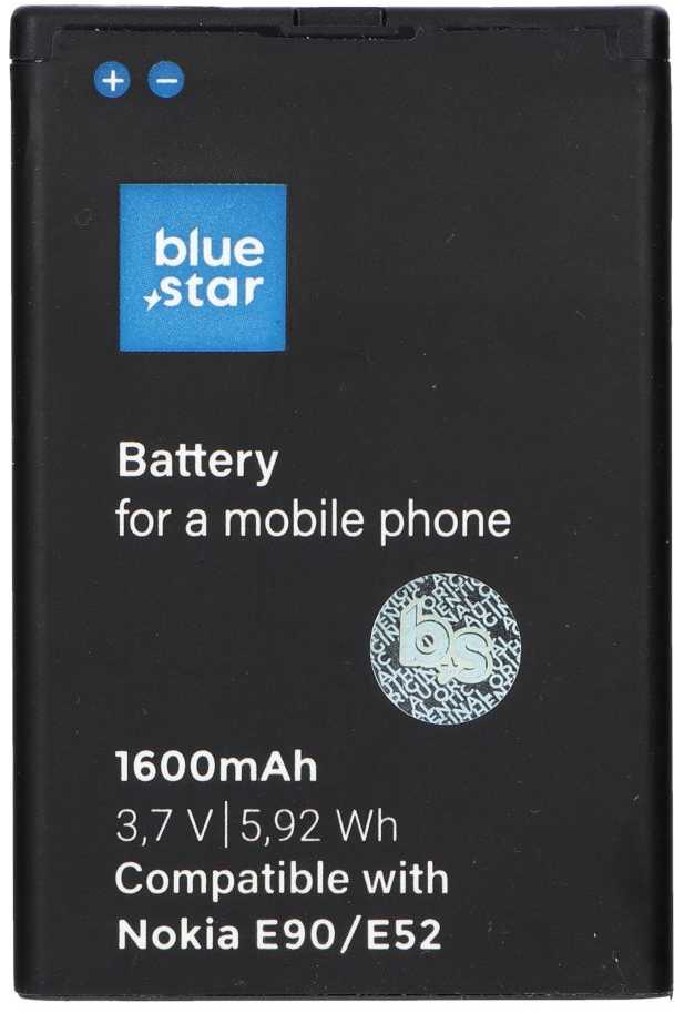 BlueStar Nokia E52 / E71 / N97 / E61i / E63 / E90 / 6650 Flip baterija, 1600 mAh, „Blue Star Premium“