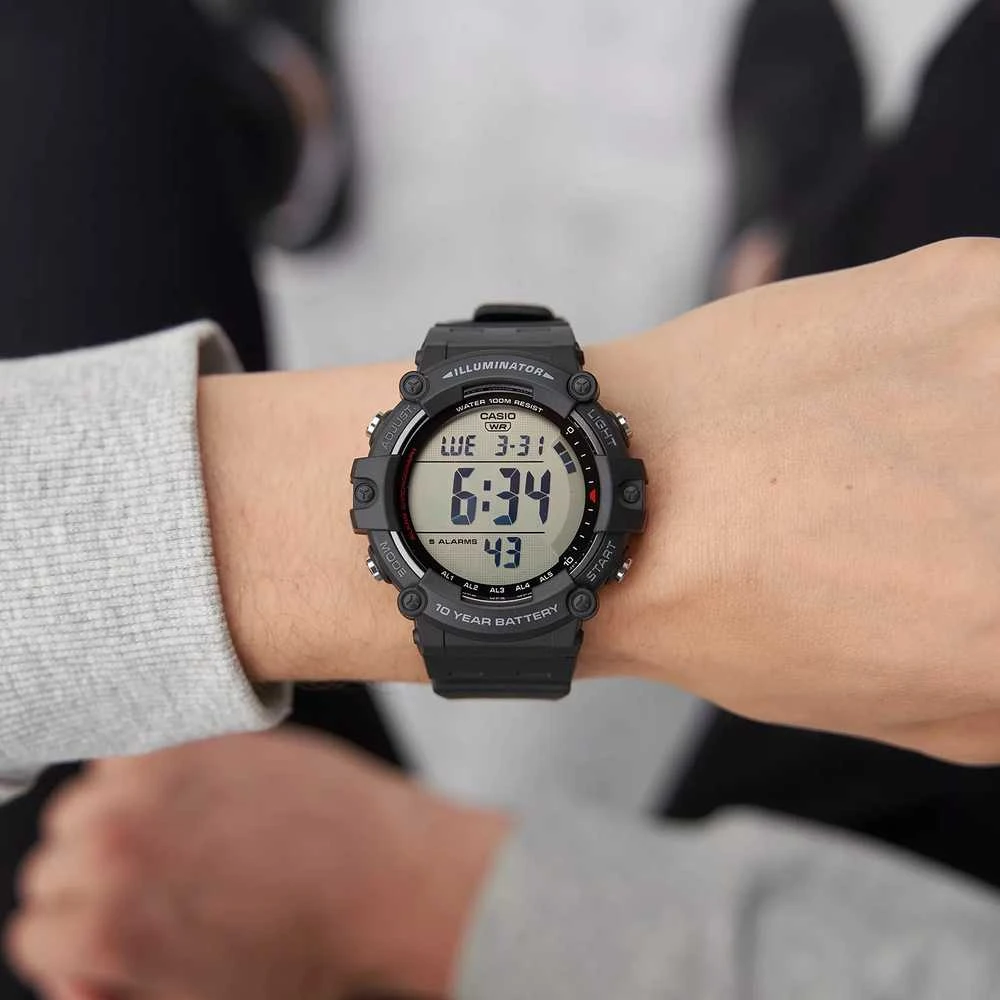 Vyriškas laikrodis Casio Sport Illuminator AE-1500WH-1A, Juodos spalvos