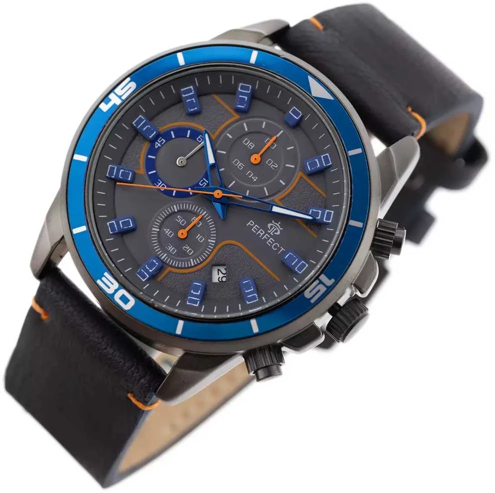 Laikrodis vyrams PERFECT CH02L - CHRONOGRAF (zp351j) + dėžutė