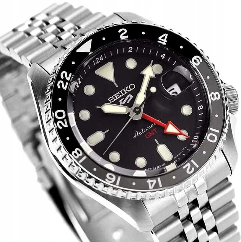 Laikrodis MEN'S WATCH SEIKO 5 SPORTS SSK001K1 GMT AUTOMAT WR100 + BOX
