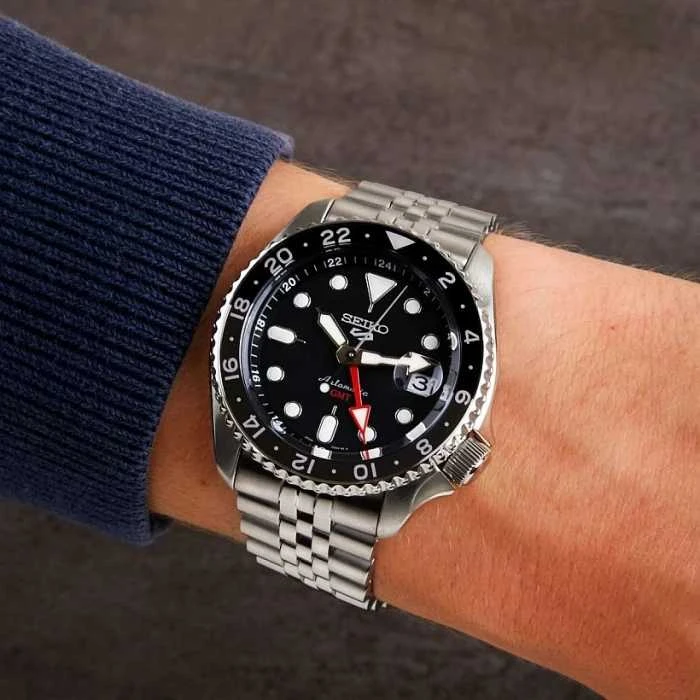 Laikrodis MEN'S WATCH SEIKO 5 SPORTS SSK001K1 GMT AUTOMAT WR100 + BOX