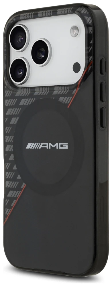 Mercedes AMG IML dviejų sluoksnių rombų MagSafe dėklas iPhone 18 Pro / 17 Pro – juodas ir raudonas