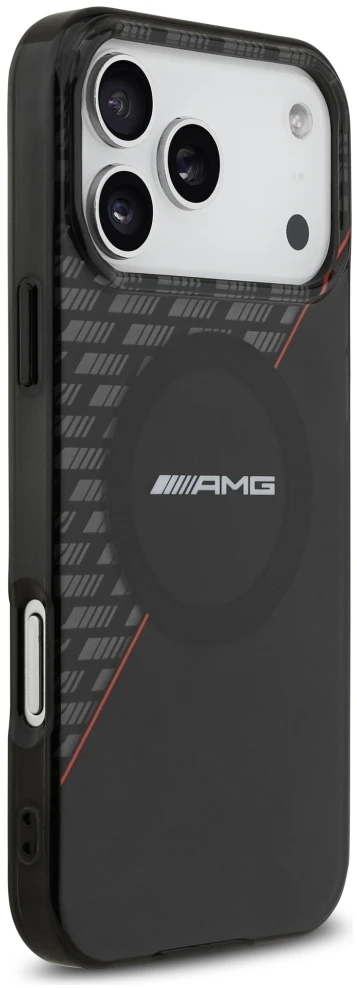 Mercedes AMG IML dviejų sluoksnių rombų MagSafe dėklas iPhone 18 Pro Max / 17 Pro Max - juodas ir raudonas