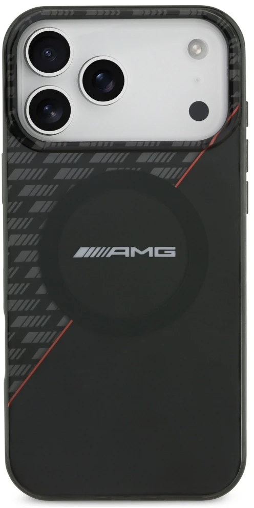 Mercedes AMG IML dviejų sluoksnių rombų MagSafe dėklas iPhone 18 Pro Max / 17 Pro Max - juodas ir raudonas
