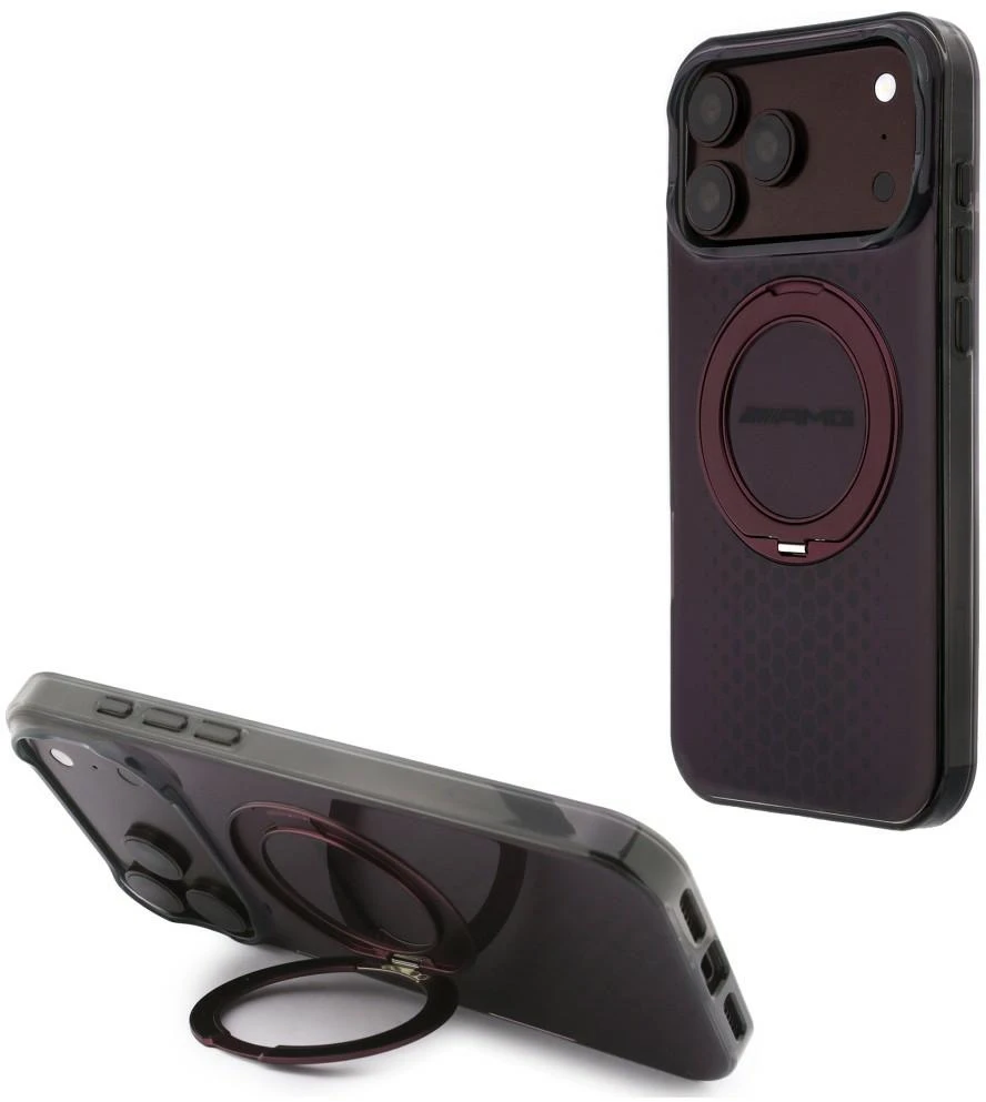 Mercedes AMG IML Double Layer Urban Line with Ring Stand MagSafe case for iPhone 18 Pro Max / 17 Pro Max - burgundy