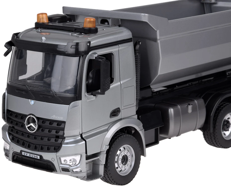Mercedes Arocs METAL vairuojamas savivartis EE su puspriekabe 1:20 RC0667