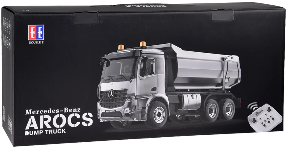 Mercedes Arocs METAL vairuojamas savivartis EE su puspriekabe 1:20 RC0667