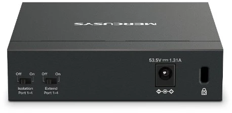 „Mercusys“ 5 prievadų gigabito darbalaukio komutatorius su 4 prievadų „PoE+“ palaikymu