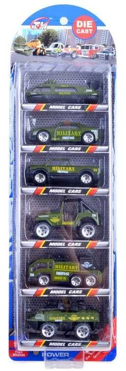 Jokomisiada Metal cars, set WOJSKO 6 pcs, ZA3505