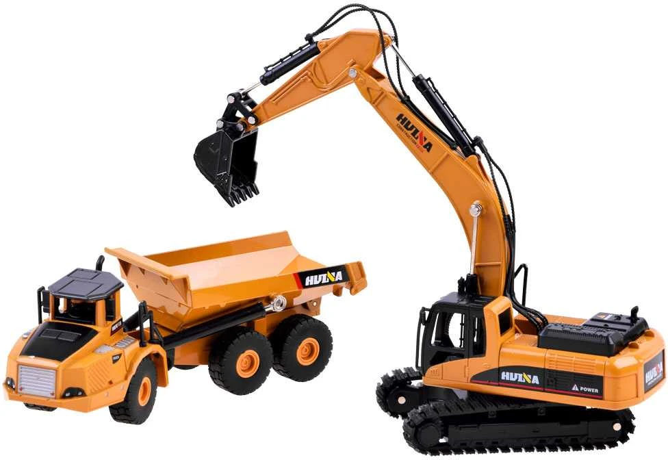 Jokomisiada Metal excavator + tipper set models ZA3910