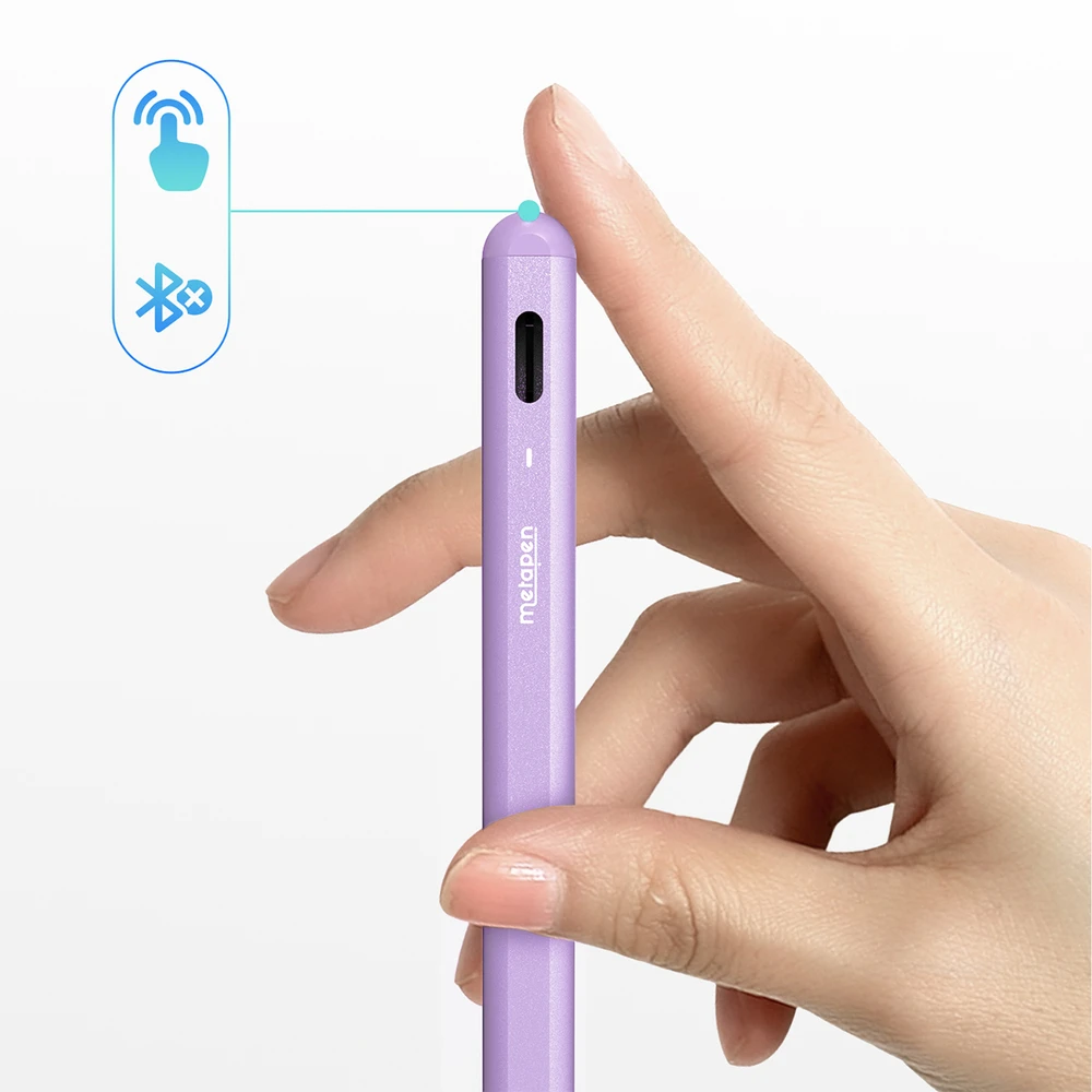 Metapen A8 Active Stylus for iPad USB-C - Violetinė