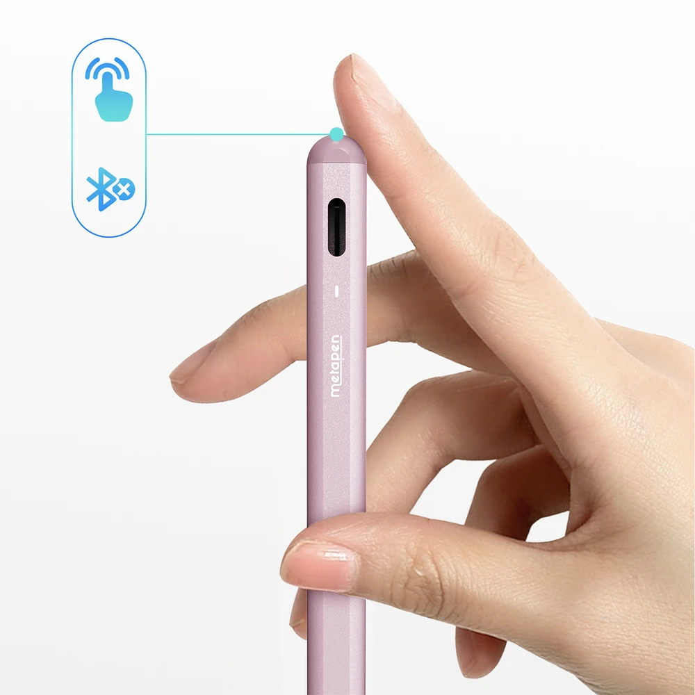 Metapen A8 Active Stylus for iPad USB-C - Rožinė
