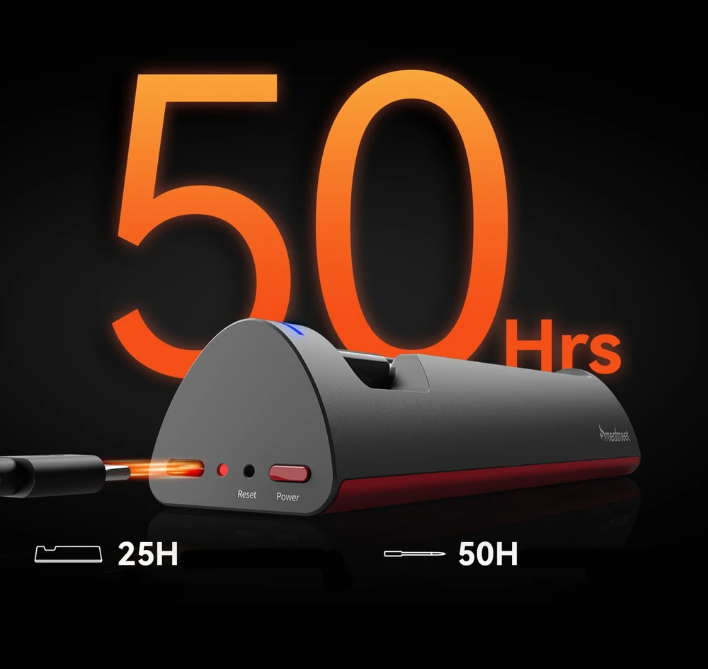 Virtuvinės svarstyklės Nezatříděno Meatmeet Pro smart kitchen thermometer with Bluetooth/WiFi app, grill, orkaitė, smoker - juodas