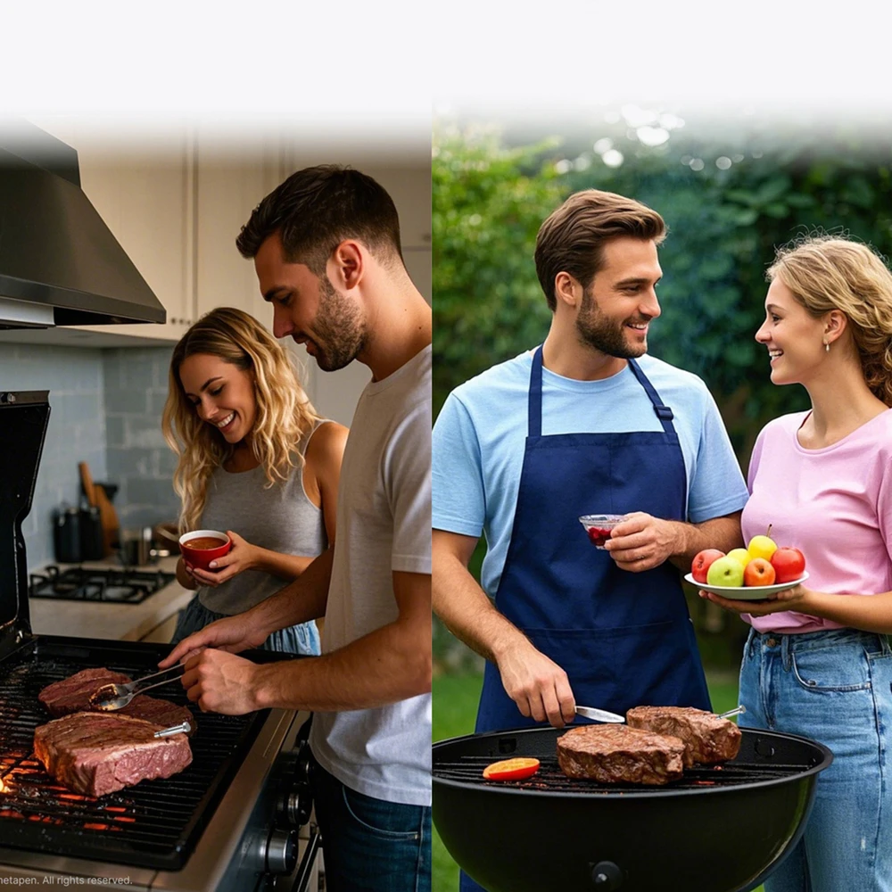 Virtuvinės svarstyklės Nezatříděno „Meatmeet S Pro“ virtuvės termometras su „Bluetooth“ programėle griliams, orkaitėms, rūkykloms – pilkas