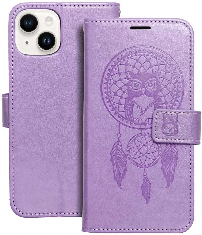 Forcell OEM atverčiamas dėklas, skirtas iPhone 14, Mezzo Book, sapnų gaudyklė, violetinis