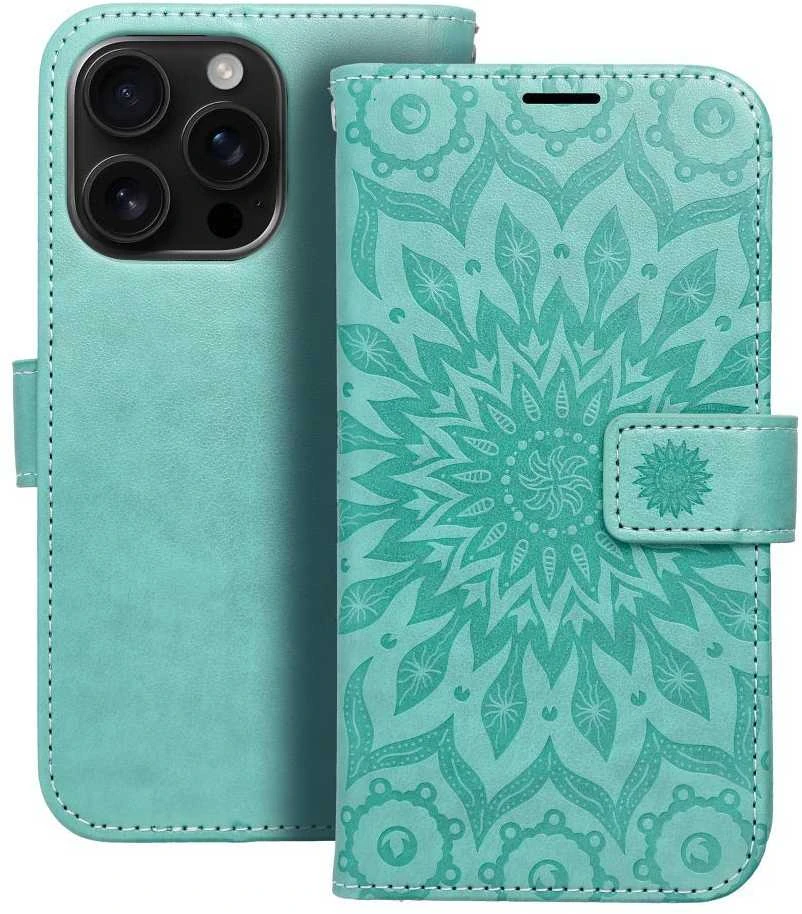 OEM atverčiamas dėklas iPhone 16 PRO Mezzo Book mandala žalias