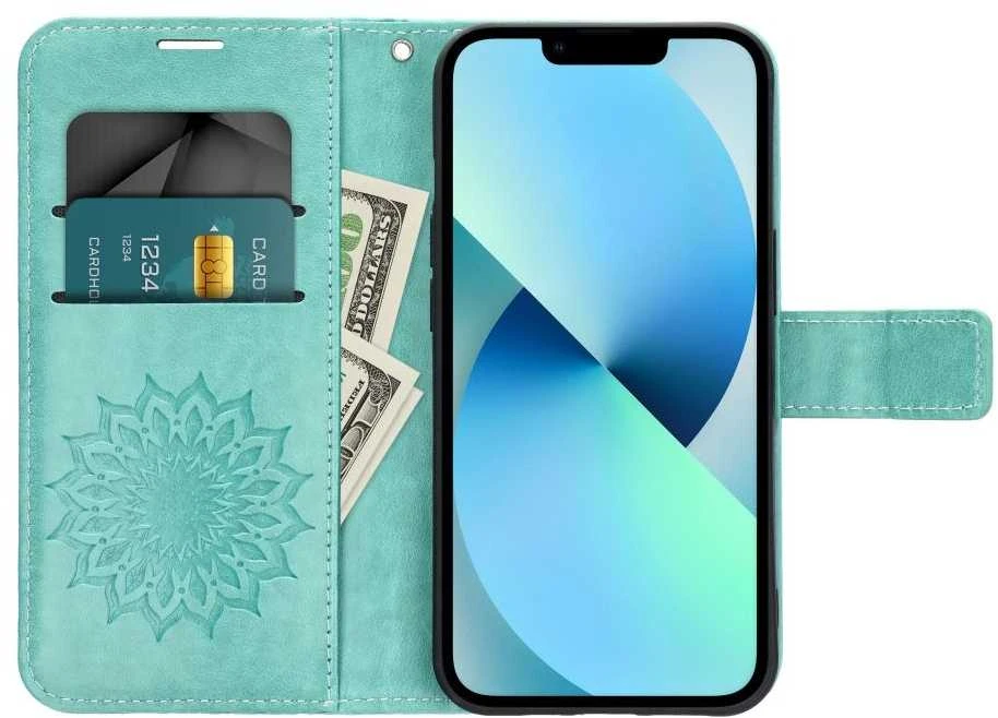 Forcell OEM atverčiamas dėklas iPhone 7 / 8 / SE 2020 / SE 2022 Mezzo Book mandala žalias