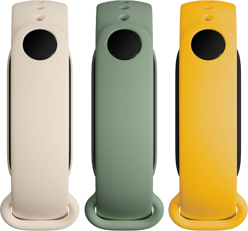 Išmaniosios apyrankės Xiaomi Mi Smart Band dirželiai (3), Rožinės, žalios ir geltonos spalvos