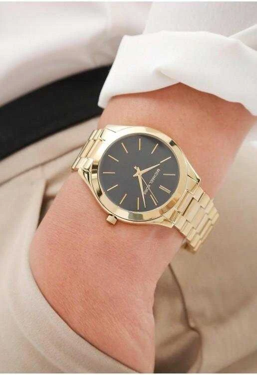 MICHAEL KORS Moteriškas laikrodis MK3478 - Runway, auksinis