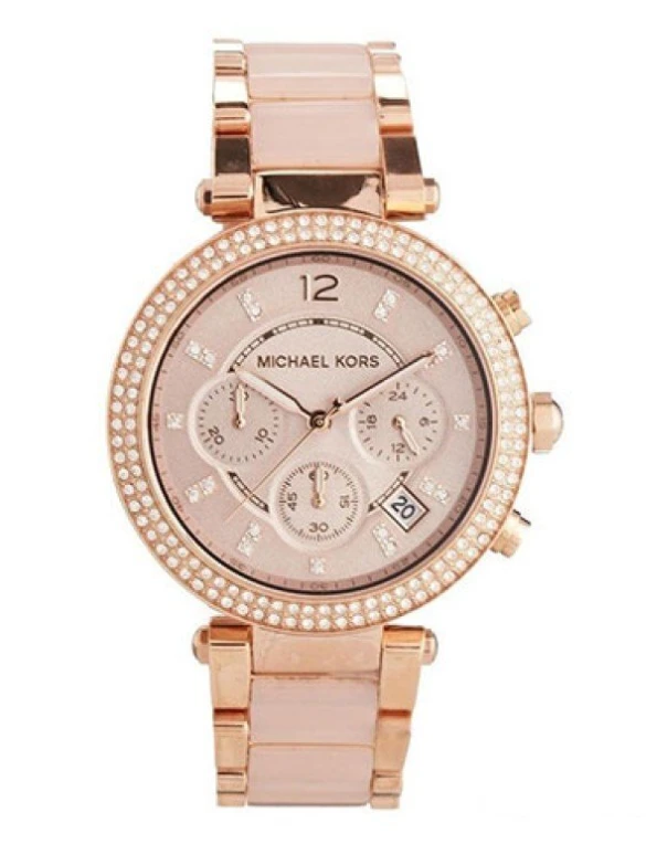 Moteriškas laikrodis Michael Kors Parker, rožinio aukso spalvos