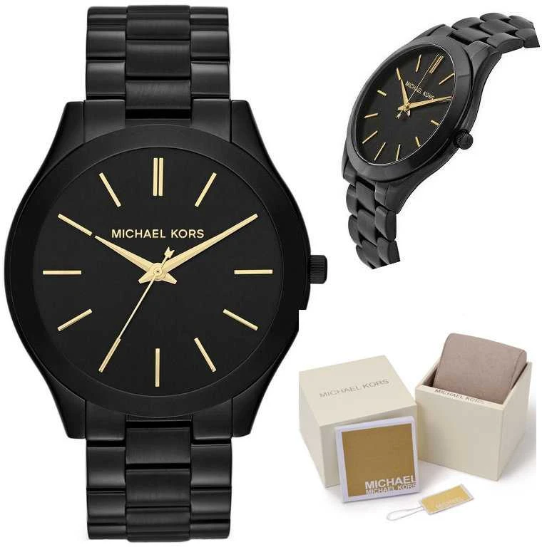 Laikrodis moterims Michael Kors Slim Runway MK3221, Juodas