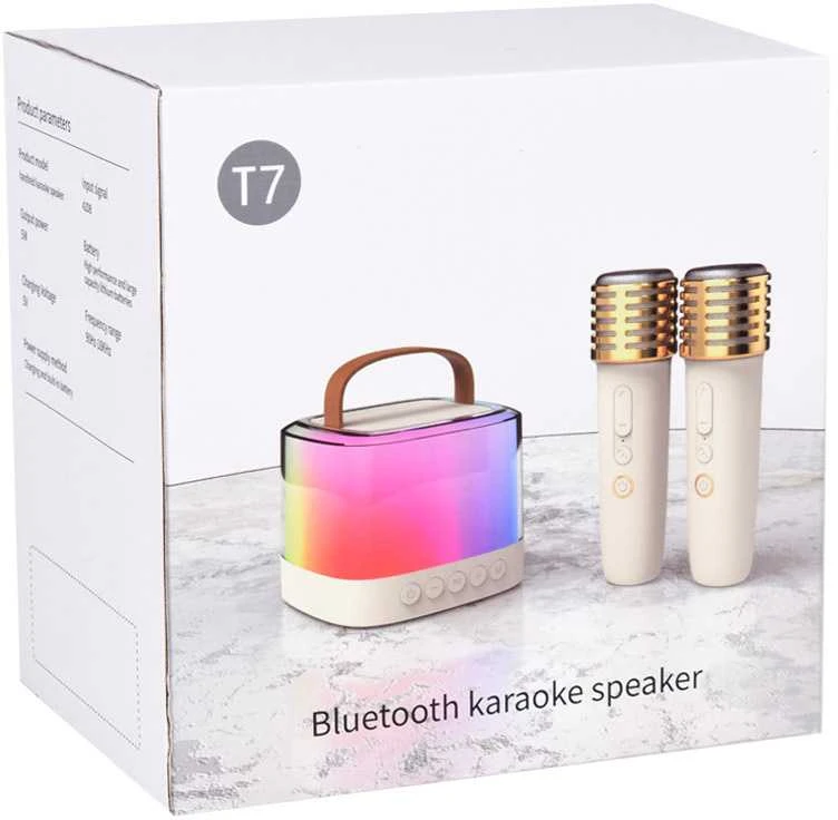 Jokomisiada „Bluetooth“ garso kalba + belaidis mikrofonas x2 KARAOKE rinkinys IN0178