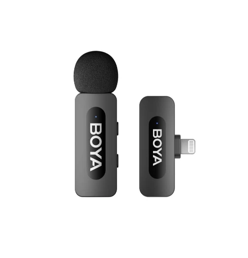 BOYA BY-V1 V2.0 Bevielis Mikrofonas 2.4GHz - Juodas