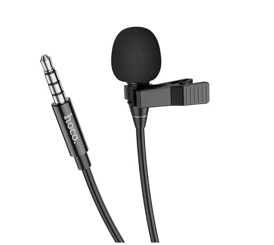 Laidinis mikrofonas Hoco L14 3.5mm juodas
