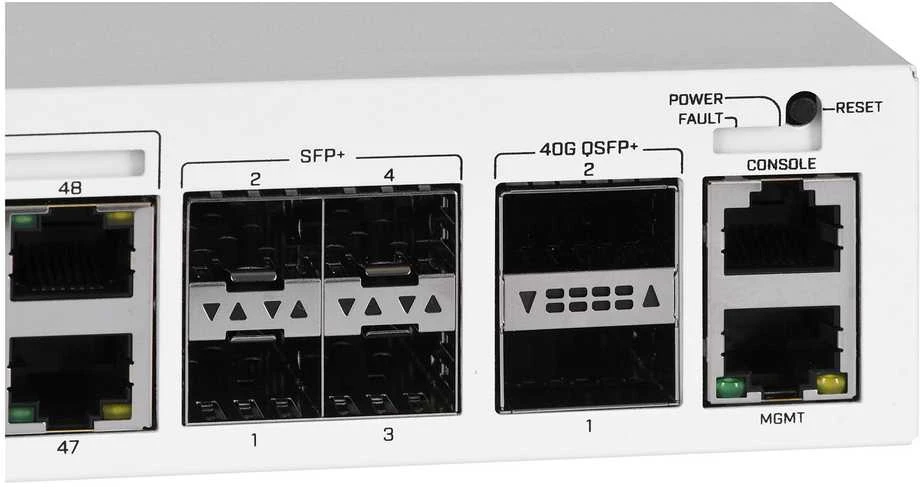 Maršrutizatorius MIKROTIK L5 48x 1GbE PoE jungtys 4x 10GbE SFP+ 2x 40Gbps QSFP+ 1U stovo montavimas