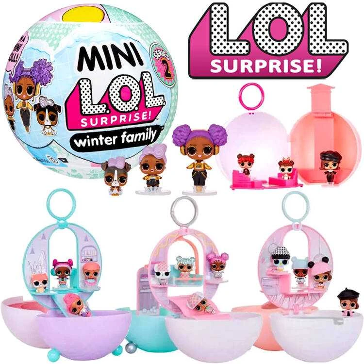 L.O.L Surprise Mini L.O.L. Stebina žiemos šeimos nustatytas žiemos kamuolys su lėlėmis ZA5127