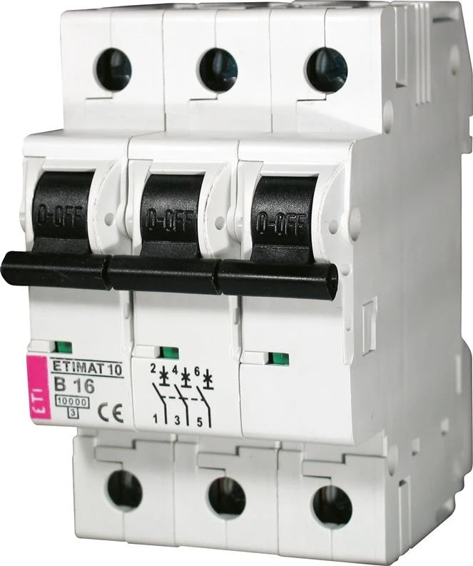 Automatinis jungiklis ETIMAT10, 3P, C, 10kA, 13 A