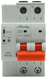 Miniature Circuit Breaker SHELLY Pro 2CB C63