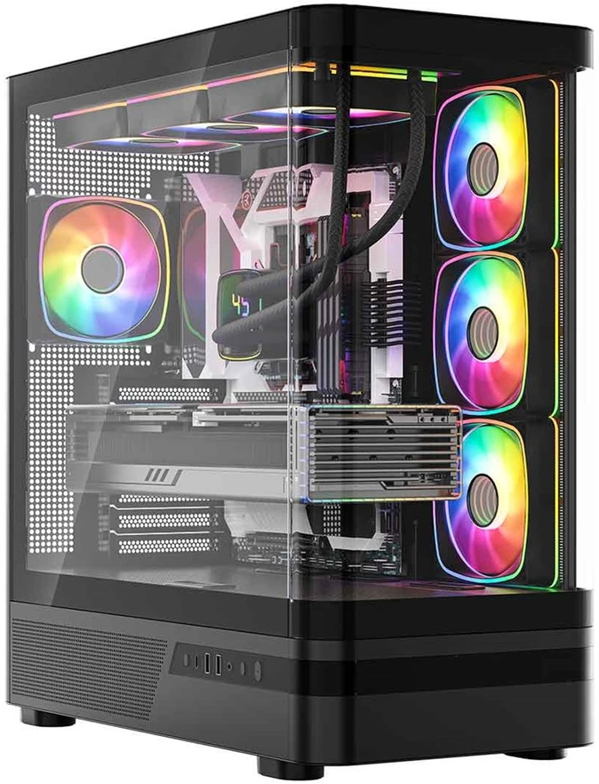 MODECOM Volcano Volcano AQ100 ARGB Midi Juodas
