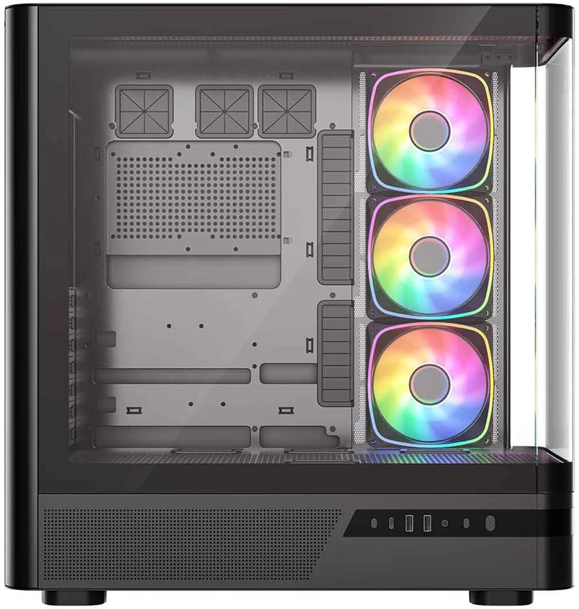 MODECOM Volcano Volcano AQ100 ARGB Midi Juodas