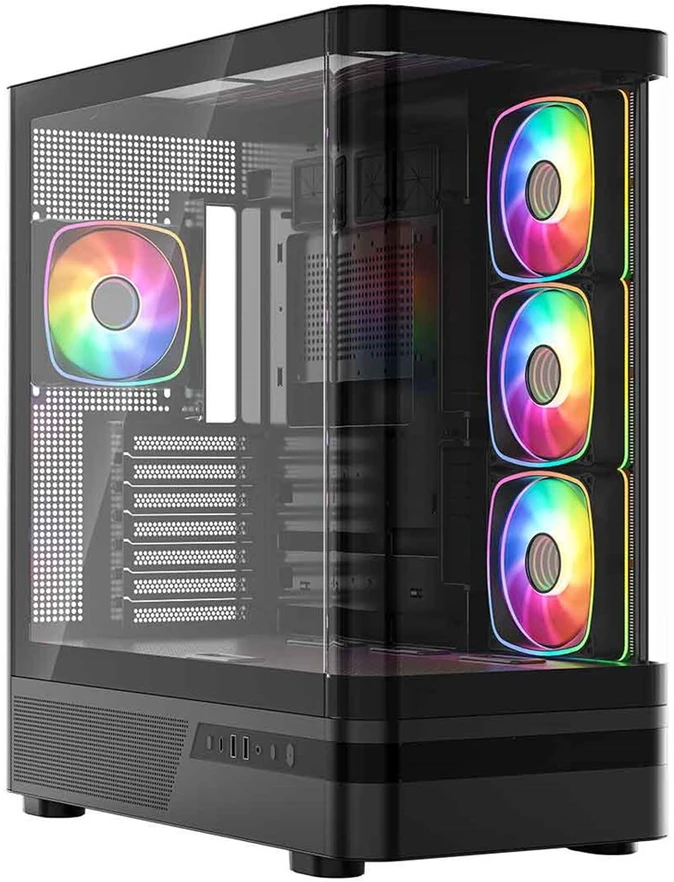 MODECOM Volcano Volcano AQ100 ARGB Midi Juodas