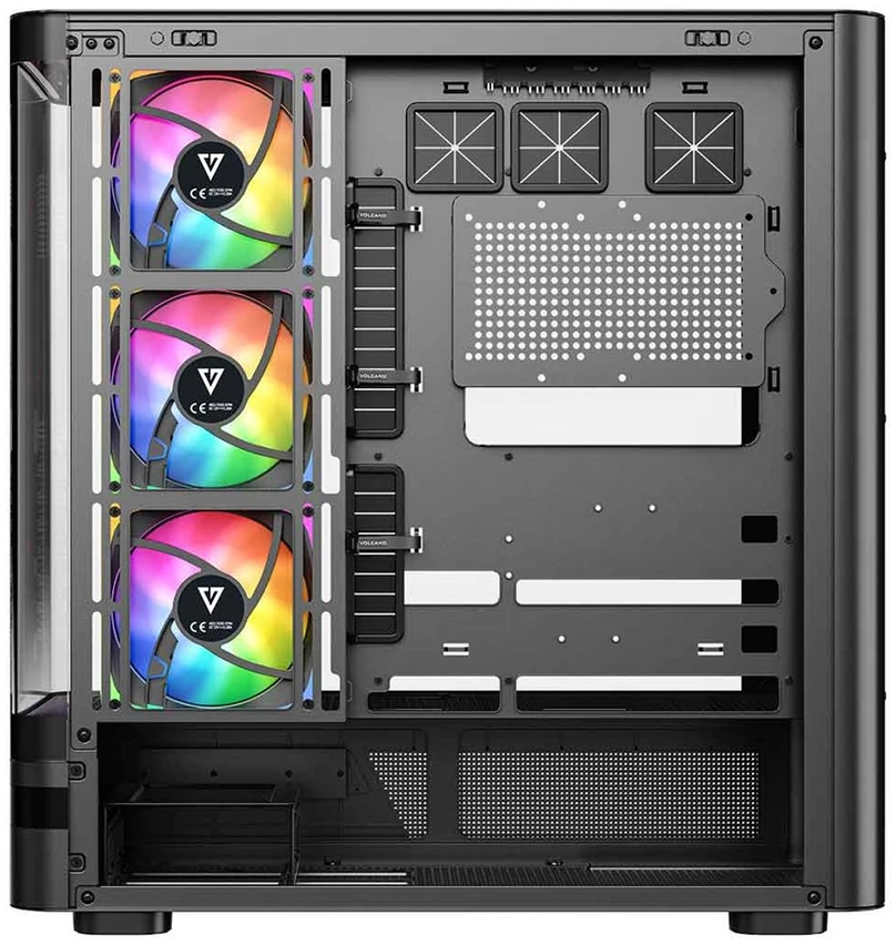 MODECOM Volcano Volcano AQ100 ARGB Midi Juodas
