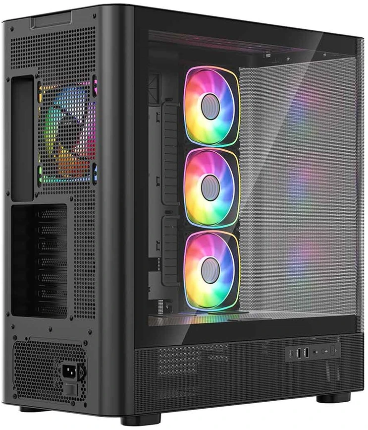 MODECOM Volcano Volcano AQ300 ARGB Midi Juodas
