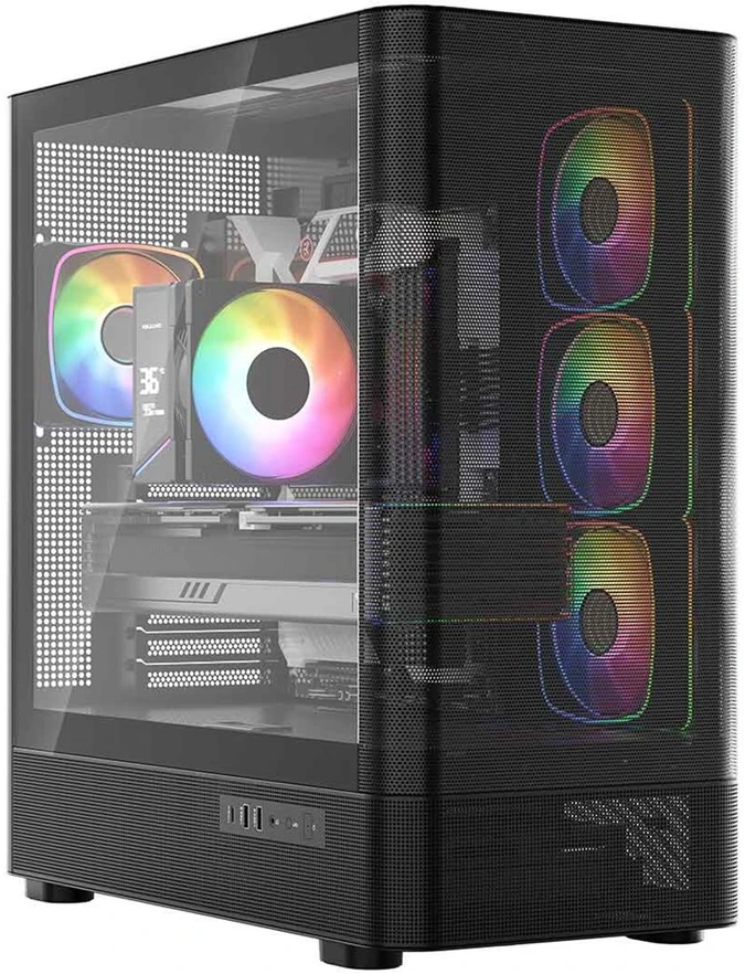 MODECOM Volcano Volcano AQ300 ARGB Midi Juodas