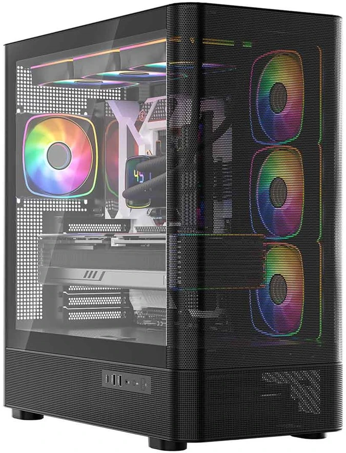 MODECOM Volcano Volcano AQ300 ARGB Midi Juodas