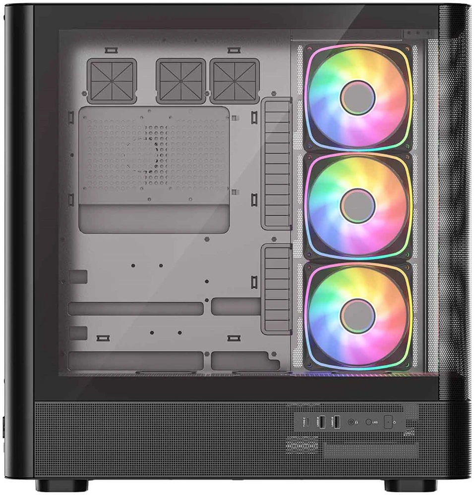 MODECOM Volcano Volcano AQ300 ARGB Midi Juodas