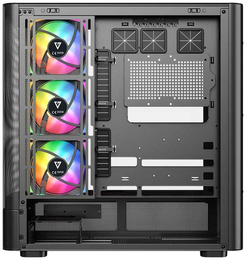 MODECOM Volcano Volcano AQ300 ARGB Midi Juodas