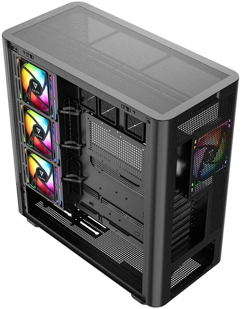 MODECOM Volcano Volcano AQ300 ARGB Midi Juodas