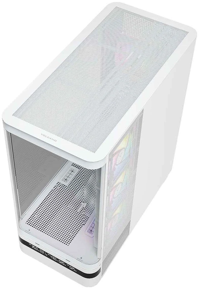 MODECOM Volcano Volcano AQ200 ARGB Midi Baltas