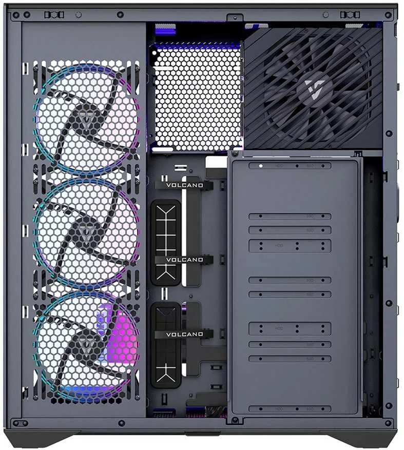 MODECOM Volcano SPACE XL ARGB FULL TOWER 5F Juodas
