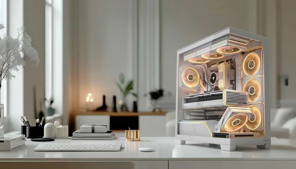 MODECOM VOLCANO STELLAR PLUS ARGB MIDI 8F Baltas