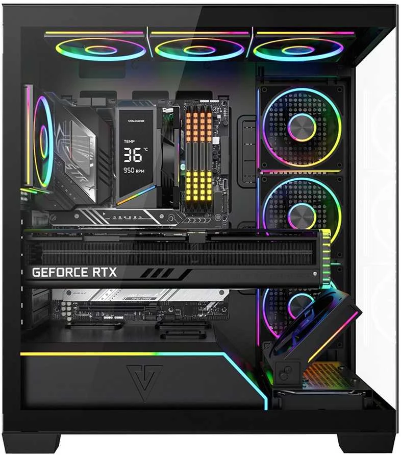 MODECOM VOLCANO STELLAR PLUS ARGB MIDI 8F Juodas