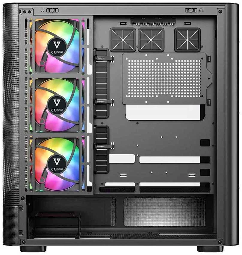 MODECOM Volcano Volcano AQ400 ARGB Midi Juodas