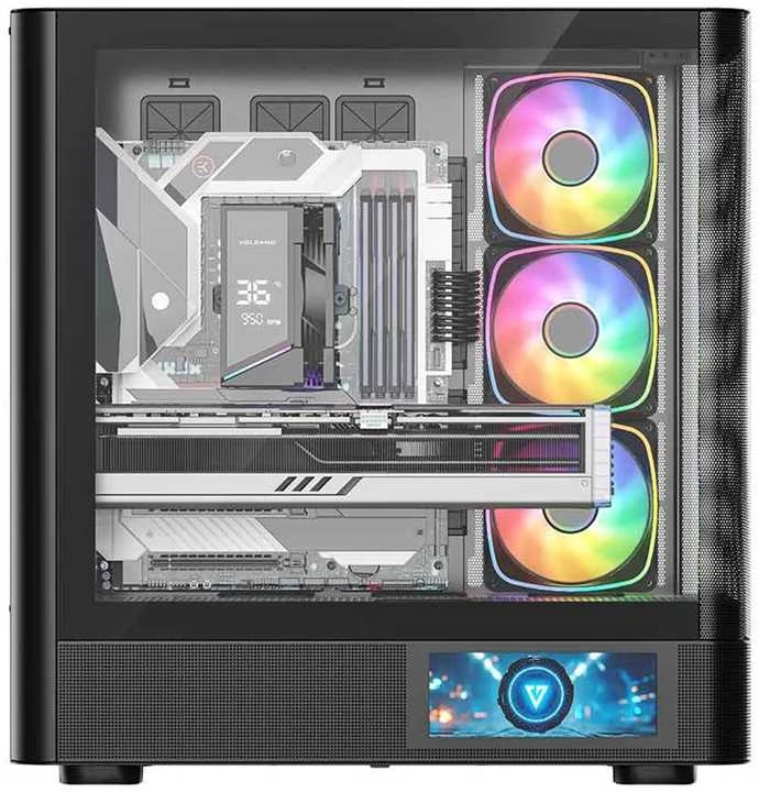 MODECOM Volcano Volcano AQ400 ARGB Midi Juodas