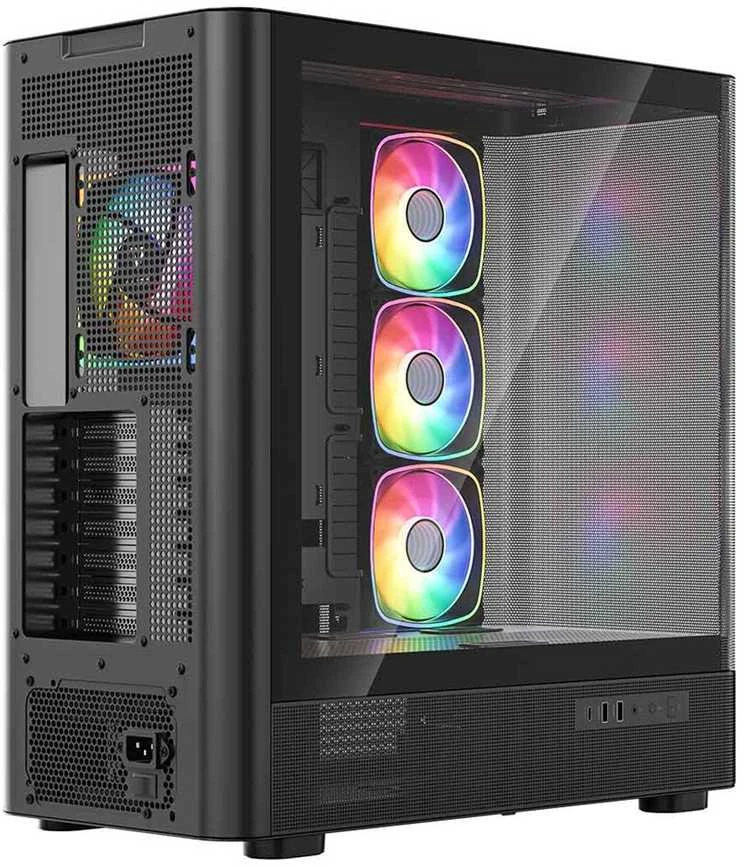 MODECOM Volcano Volcano AQ500 ARGB Midi Juodas